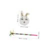 SHOWERORO 1set Easter Bunny with Stick Cute Design for Boys and Girls Spring Celebrations Candy Filler Container for Showers and Easter Parties view 2