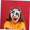 BRIGHTFUFU 4Pcs Cartoon Animal Masks for Non Woven Cow Performance Props for Parties Dress Up and Creative Play Fun Animal Costumes for Boys view 4