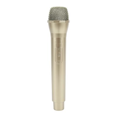 Pssopp Karaoke Microphone with Improve Your Performance, Switch Design, and Material for Stage Performances, Children's Toys (Black) (Gold)