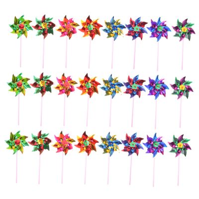 HONITANO 100pcs Windmills for Garden Pinwheels DIY Outdoor Windmill Toys Rotating for Boys and Girls Random Color