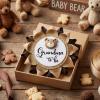 Wavwavw Grandma to Be Pin Bear Baby Shower Decorations Gender Reveal Cartoon Bear Badge Button Pin with Gift Box for Gender Reveal Baby Shower Corsage Keepsake New Grandma to Be Gifts view 2