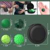 BUSOHA Silicone Fidget Balls - 4 Pack Silicone Stress Relief Balls Stone for Adults Sensory Travel Toys for Calming,Stress,Autism and ADHD,Gifts for Teens Adults,Green view 2