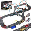 Slot Car Race Track Sets with 4 Slot Cars, 2 in 1 Electric Race Cars Track,Car Tracks,Dual Racing Game Lap Counter Circular Overpass Track, Gift Toy for Boys Kids Ages 6 7 8-12 view 1