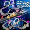 Slot Car Race Track Sets with 4 Slot Cars, 2 in 1 Electric Race Cars Track,Car Tracks,Dual Racing Game Lap Counter Circular Overpass Track, Gift Toy for Boys Kids Ages 6 7 8-12 view 2