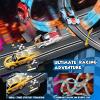 Slot Car Race Track Sets with 4 Slot Cars, 2 in 1 Electric Race Cars Track,Car Tracks,Dual Racing Game Lap Counter Circular Overpass Track, Gift Toy for Boys Kids Ages 6 7 8-12 view 4