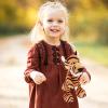 6 Pcs Safari Stuffed Animals Bulk Lion Elephant Monkey Tiger Toy Plush Zoo Animals Junble for Boy Girl Gift Animal Themed Parties Baby Shower Favor(Tiger) view 3