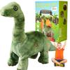 HCdoujoy Green Dinosaur Toys for Girls Walking Nodding, Roaring, Repeating What You Say, Touch & Button Control Eyes Turn Red Realistic Pet, Toy Gift for Kids Christmas Birthday Easter Toddlers view 1