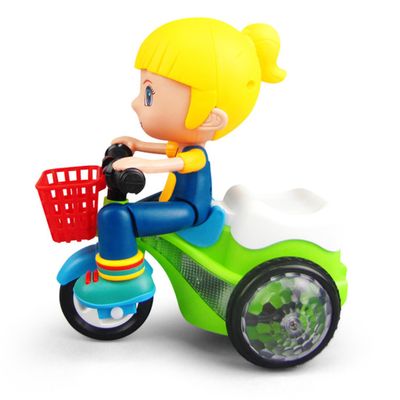 SUPVOX Intelligent Boys and Girls Tricycle Toy Creative Stunt Trike Led Lights Motion Activated for Girls Easy Assembly Random Color
