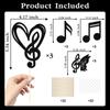 12PCS Music Note Centerpiece Sticks Music Concert Theme Baby Shower Decorations Music Themed Table Toppers for Birthday Wedding Anniversary Decoration Supplies Black Glitter view 2