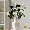12PCS Music Note Centerpiece Sticks Music Concert Theme Baby Shower Decorations Music Themed Table Toppers for Birthday Wedding Anniversary Decoration Supplies Black Glitter view 4