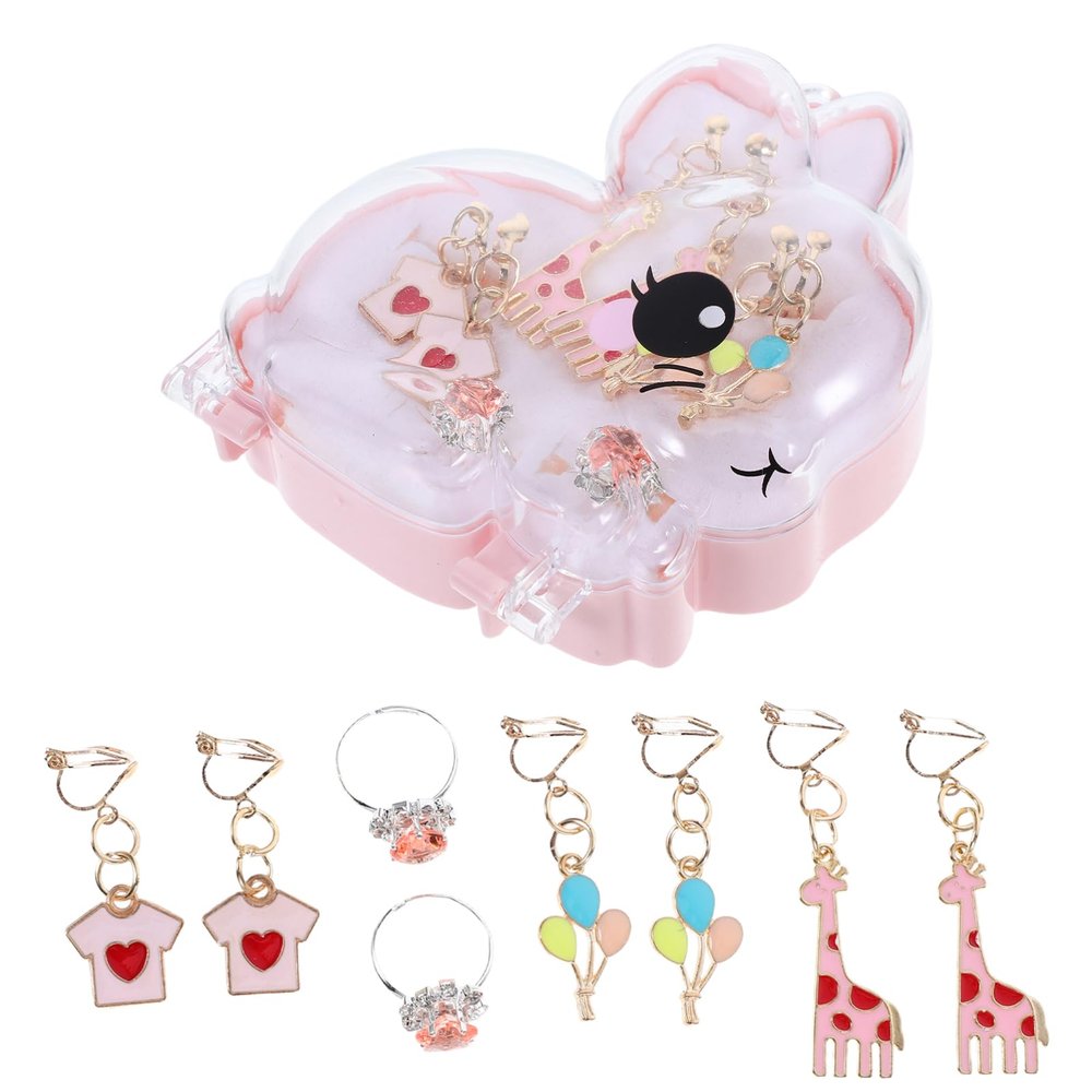 PRETYZOOM 1set No Piercing Clip Earrings Lightweight Comfortable Ear Clips for Little Girls for Parties Birthdays and Everyday Wear of Adorable Designs