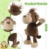 6 Pcs Safari Stuffed Animals Bulk Lion Elephant Monkey Tiger Toy Plush Zoo Animals Junble for Boy Girl Gift Animal Themed Parties Baby Shower Favor(Monkey) view 2