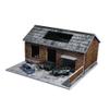 1/64 Diorama Old Factory Garage Model, LED Lighting Workshop Scene Display Case, Diecast Model Cars Parking Lot Building, American Diorama (Dilapidated Factory) view 4