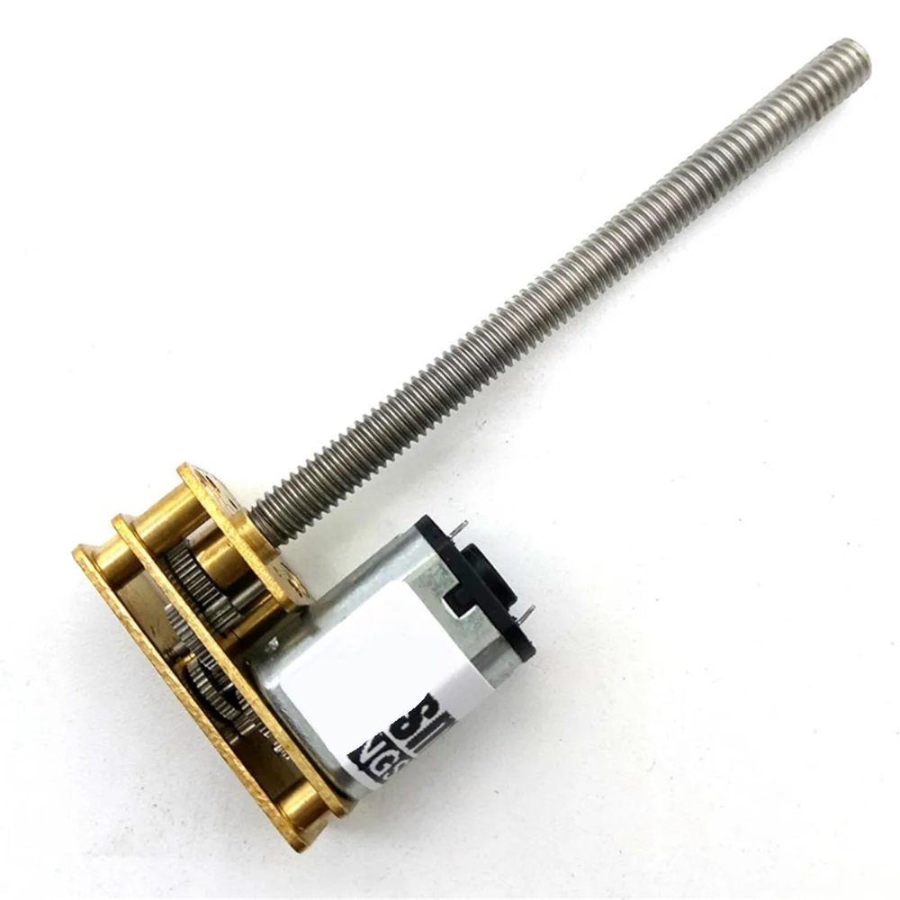 1024GN20 M4 55mm Threaded Shaft DC Gear Motor 3V~12V 15/25/30/60/100/120/150/200/250rpm Mini Electric Machine Motor Motors(12V 120rpm)