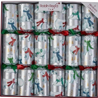 Robin Reed 6 x 13 inches Handmade English Table Decorations with Racing Polar Bears Game Inside 72511.POLARBEAR