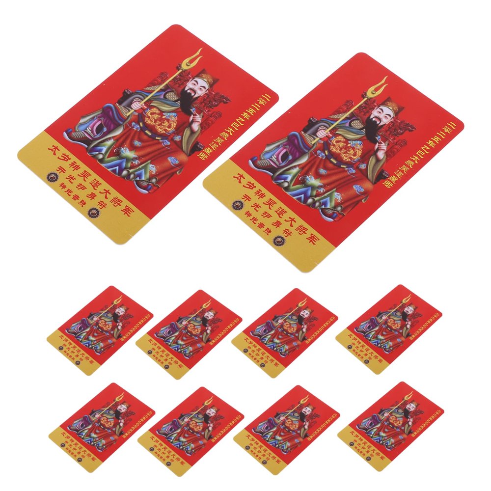 PRETYZOOM 10pcs Li Tai Card Amulet for Home Year Snake Blessing Elegant Design for Prosperity and Security