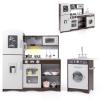 GLACER Kids Kitchen Playset, Toddler Pretend Toy Kitchen Set w/Realistic Lights & Sounds, Stoves, Ice Maker, Water Sink, Oven, Microwave, Washing Machine & Phone, Ideal Gift for Kids 3+ Years Old view 1