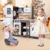 GLACER Kids Kitchen Playset, Toddler Pretend Toy Kitchen Set w/Realistic Lights & Sounds, Stoves, Ice Maker, Water Sink, Oven, Microwave, Washing Machine & Phone, Ideal Gift for Kids 3+ Years Old view 2