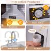 GLACER Kids Kitchen Playset, Toddler Pretend Toy Kitchen Set w/Realistic Lights & Sounds, Stoves, Ice Maker, Water Sink, Oven, Microwave, Washing Machine & Phone, Ideal Gift for Kids 3+ Years Old view 4