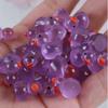 100pcs Mini Resin Duck,15 mm Dollhouse Dcor Glow in The Dark for Aquarium Decor Micro Fairy Garden Landscape Hide,Seek Party Toys,Easter Basket Stuffer, Gift for All Ages (Purple) view 1