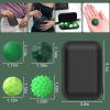 BUSOHA Silicone Fidget Balls - 8 Pack Silicone Stress Relief Balls Stone for Adults Sensory Travel Toys for Calming,Stress,Autism and ADHD,Gifts for Teens Adults,Green view 2