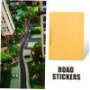 FELTECHELECTR 4pcs Mini Road Sticker Self-Adhesive Road Tape for Toy Cars Realistic Traffic Signs and Decals for Sandbox Play Dollhouses and Vehicle Models Simulation view 3
