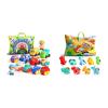 ALASOU 12 PCS Soft Rubber Car Toys and 9 PCS Dinosaur Car Toys with Playmat/Storage Bag for Infant and Toddlers view 1