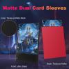 200 Pack Card Sleeves, Matte Dual Trading Card Sleeves with Opaque Back & Smooth Shuffle, Tear Resistant Card Protectors for MTG, TCG and Game Cards (Angry Red) view 2