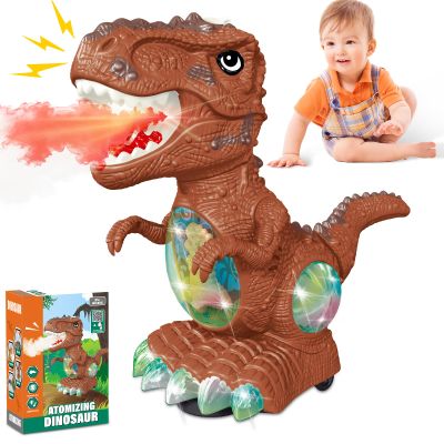 Dinosaur Toys for Toddlers 3-5, Roaring Light Up Dino Toys for 3 4 Year Old Boy Girl with 2 Flash Lights, Moving Electric Baby Toy, Educational Toddler Boy Toy Ages 4, Christmas Birthday Gifts
