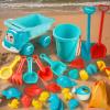 Beach Toys, Beach Toys | Summer Toys 29 Pieces, Storage, Shovels, Watering Can, Portable Bucket, Rake, Molds for Kids 3 view 3