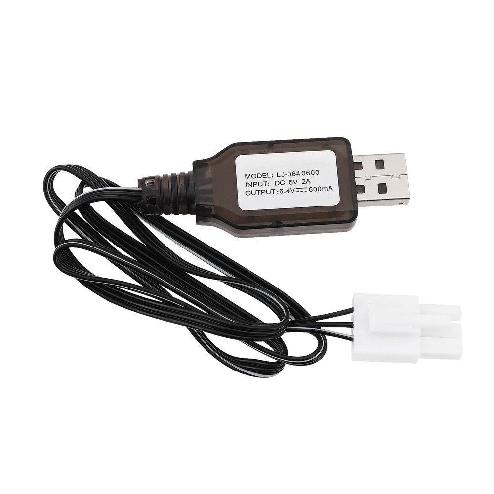 Briny River 2S Life 6.4V 600mA USB to EL4.5-3P Plug Batteries Charging Wire for Most Model Remote Control Cars Trucks Speedboats