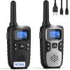 Wishouse Walkie Talkies for Kids Adults - Long Range Rechargeable 2 Way Radios,Gift,Hiking Accessories Camping Gear with Lamp,SOS Siren,NOAA Weather Alert,VOX,Easy to Use 2 Pack view 1