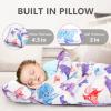 Primlect Thick Toddler Nap Mat with Removable Pillow and Minky Blanket, 45" x 35" Sleeping Bag, Fits Kids 2436 inch, Washable, Portable for Daycare, Boys and Girls (Dinosaur) view 4