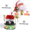 CORHAD Rotatable Santa Claus Figurine PVC Cloth with Small Bells Xmas view 2