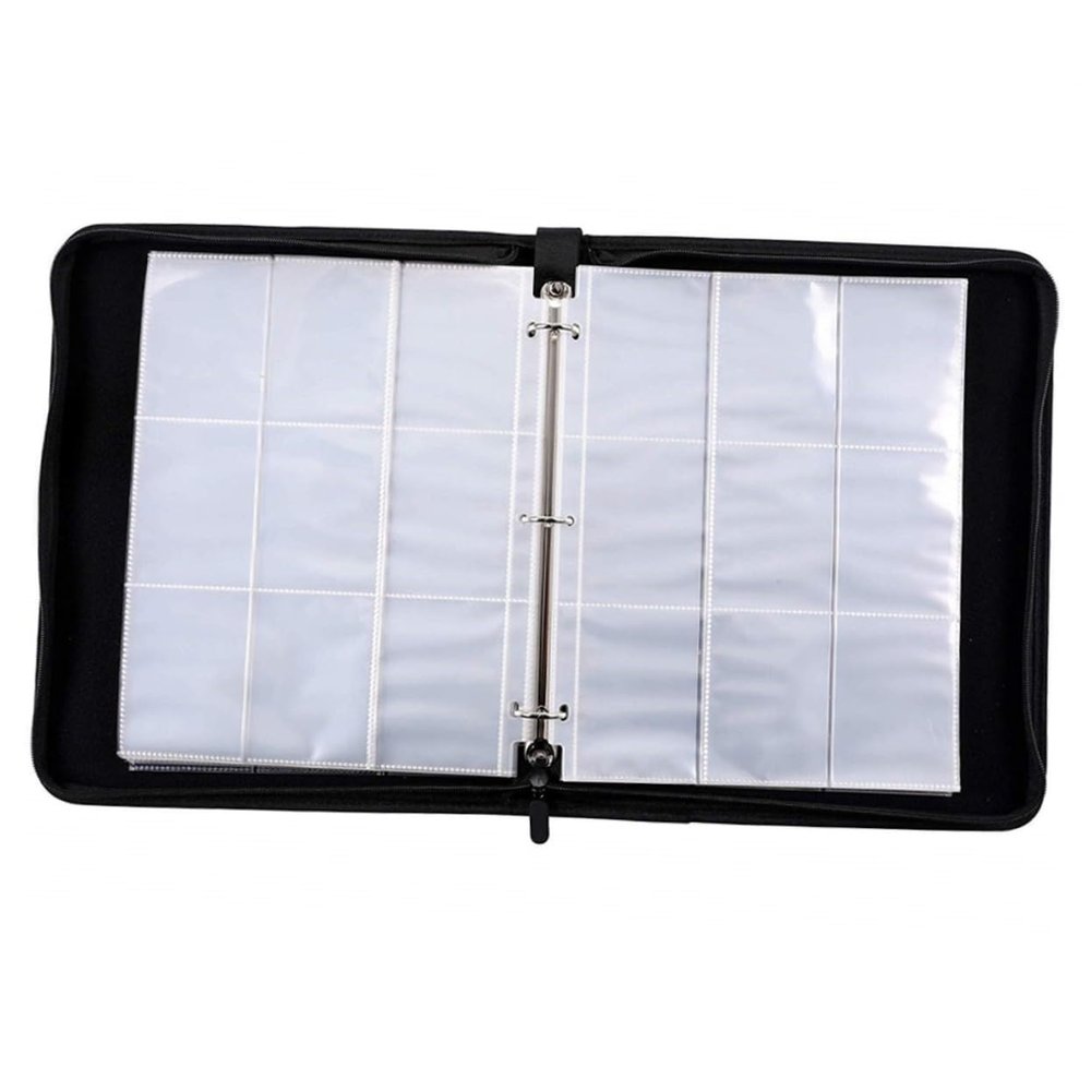 MAJORMENCH Card Storage Album for Game Cards Collector Book Transparent Sleeves Pu and Material Safe and for Organizing and Items