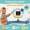 4 in 1 Adjustable Basketball Hoop Soccer Goal for Toddlers 1-3,Kids Sports Toys with Golf Baseball Toy,LED Scoreboard, Music & Educational Games,Indoor & Outdoor Baby Activity Center Age 18+M Boy Girl view 4