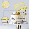 15 PCS Happy Birthday Cake Toppers Acrylic Mirror Inserts for Cakes Cupcakes Desserts 15 Styles 8 Colors view 3