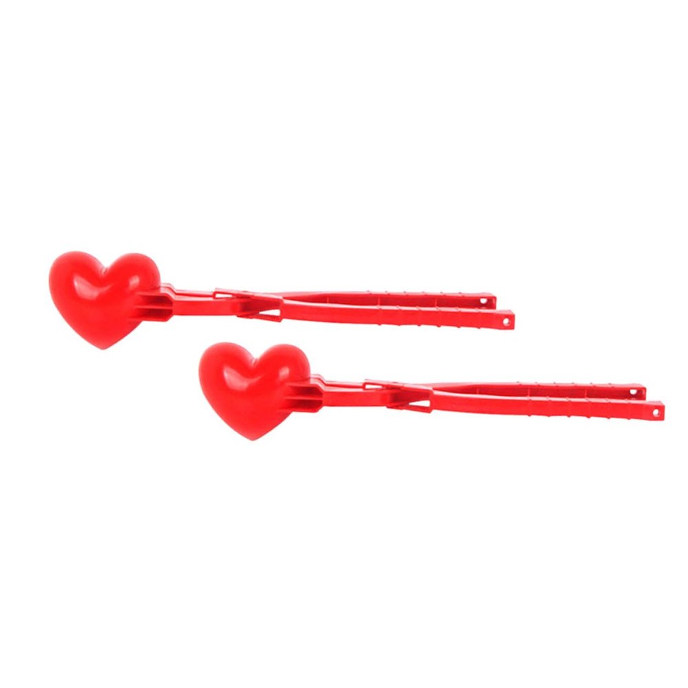FOYTOKI 2pcs Heart-Shaped Clips for Boys and Girls Outdoor Play Fun Snow Molds Bright Colors