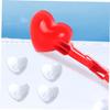 FOYTOKI 2pcs Heart-Shaped Clips for Boys and Girls Outdoor Play Fun Snow Molds Bright Colors view 2
