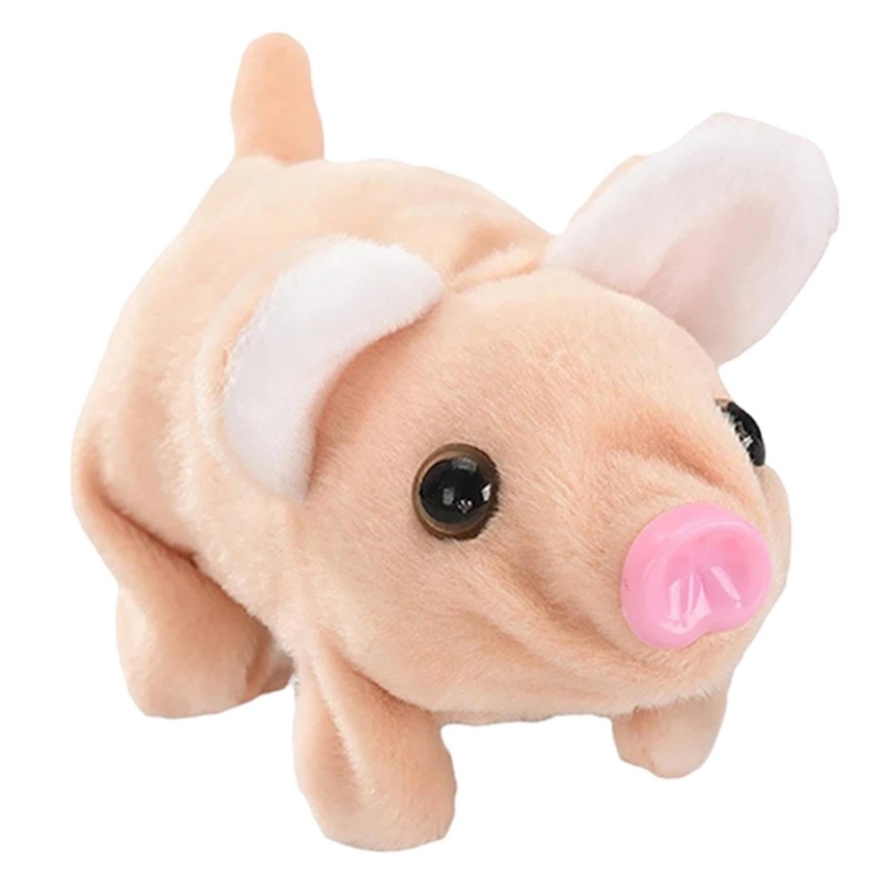 DYNWAVE Walking Electronic Pig Toy with Sounds for Kids, Brown