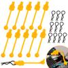 GDOOL 1.0mm RC Cars Body Clips with Pull Tabs for Universal 1/14 1/16 1/18 SCX24 Remote Control Car Compatible with Redcat HPI Himoto HSP Exceed Truck Buggy(10 Pieces,Orange) view 1