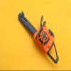 5.7" Mini Vibrating Chainsaw Keychain Toy 1:12 Miniatures Creative Pull Button Capsule Toy for Stress Relief, Dollhouse, Mini Garden Landscaping (5 Colors) (Orange Chainsaw) view 1