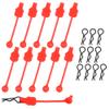 GDOOL 1.0mm RC Cars Body Clips with Pull Tabs for Universal 1/14 1/16 1/18 SCX24 Remote Control Car Compatible with Redcat HPI Himoto HSP Exceed Truck Buggy(10 Pieces,Red) view 1