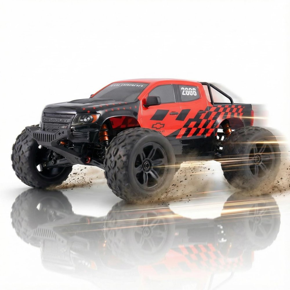 EAZYRC FMS FMT10 Chevrolet Colorado 1/10 RC Truck Officially Licensed, 4WD Brushless Off-Road Monster Truck, FMT10 Chassis, 50MPH High-Speed All-Terrain RC Car, 4074 2000KV Motor, 120A ESC