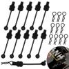 GDOOL 1.0mm RC Cars Body Clips with Pull Tabs for Universal 1/14 1/16 1/18 SCX24 Remote Control Car Compatible with Redcat HPI Himoto HSP Exceed Truck Buggy(10 Pieces,Black) view 1