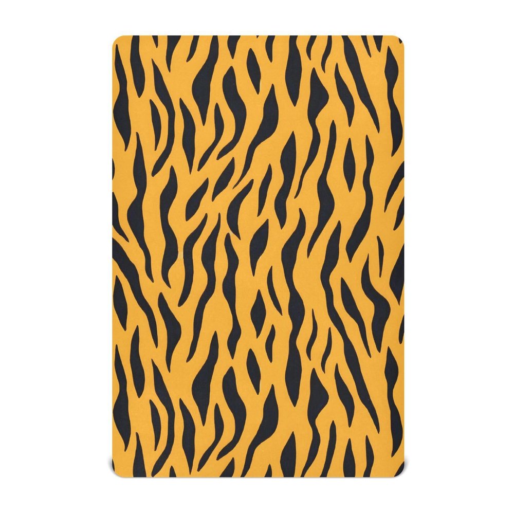 Tigers Skin Leopard Print Crib Sheets for Boys Girls Fitted Sheet Soft Baby Toddler Bed Mattresses Fits Standard Crib Mattress Pads 28 x 52 in
