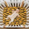 Tigers Skin Leopard Print Crib Sheets for Boys Girls Fitted Sheet Soft Baby Toddler Bed Mattresses Fits Standard Crib Mattress Pads 28 x 52 in view 2
