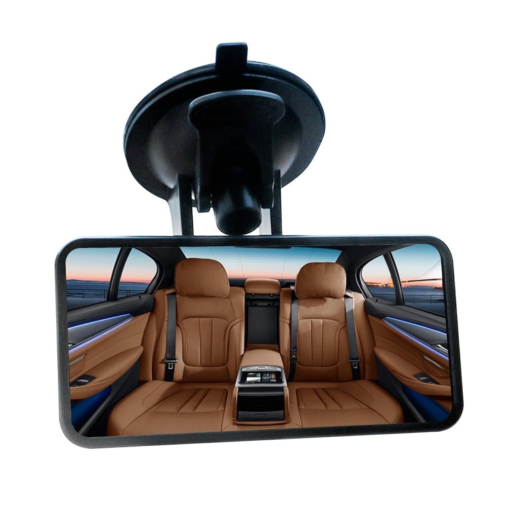 4.722.3" Baby Car Mirrors with Suction Cup,Adjustable HD Rear View Mirror Allows 360 Rotation and 270 Oscillation,Universal Car Mirror for Baby Windscreens and Dashboards