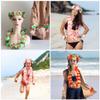 Unomor Hawaii Themed Party Favors Set Flower Headband and Necklace Leis Decorations for Luau Beach Wedding Festival Celebrations view 2