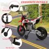 12V Kids Motorcycle with Training Wheels, Bluetooth Music, Electric Dirt Bike for Kids, Twist Grip Throttle, Max Speed 3 MPH, Children Ride Motorcycle, Spring Suspension, Suitable for 3-8 Years Olds view 4